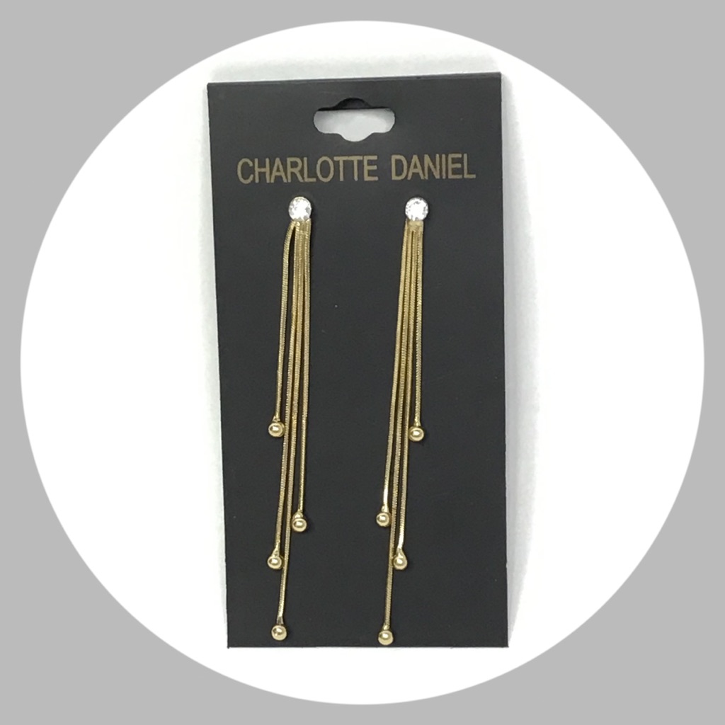Crystal Stud Dangling Earrings